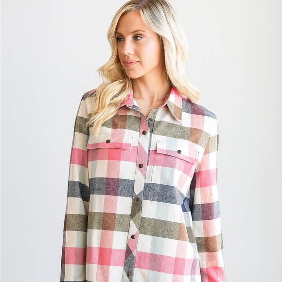 L.L. Bean Signature Chamois Tunic Plaid Size Medium NEW! - Picture 1 of 7
